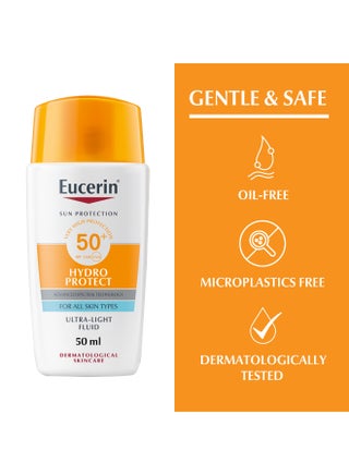 Sunscreen Hydro Protect Face Ultra Light Fluid, High UVA/UVB Protection, SPF 50+ 50ml For all skin types skincare - view 5