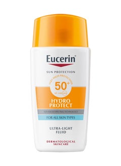 Eucerin Sunscreen Hydro Protect Face Ultra Light Fluid, High UVA/UVB Protection, SPF 50+ 50ml For all skin types skincare  - Image 4