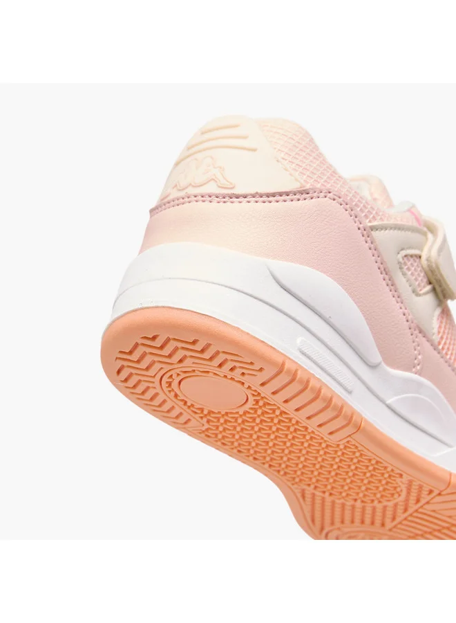 Kappa Girls' Panelled Sneakers with Hook and Loop Closure