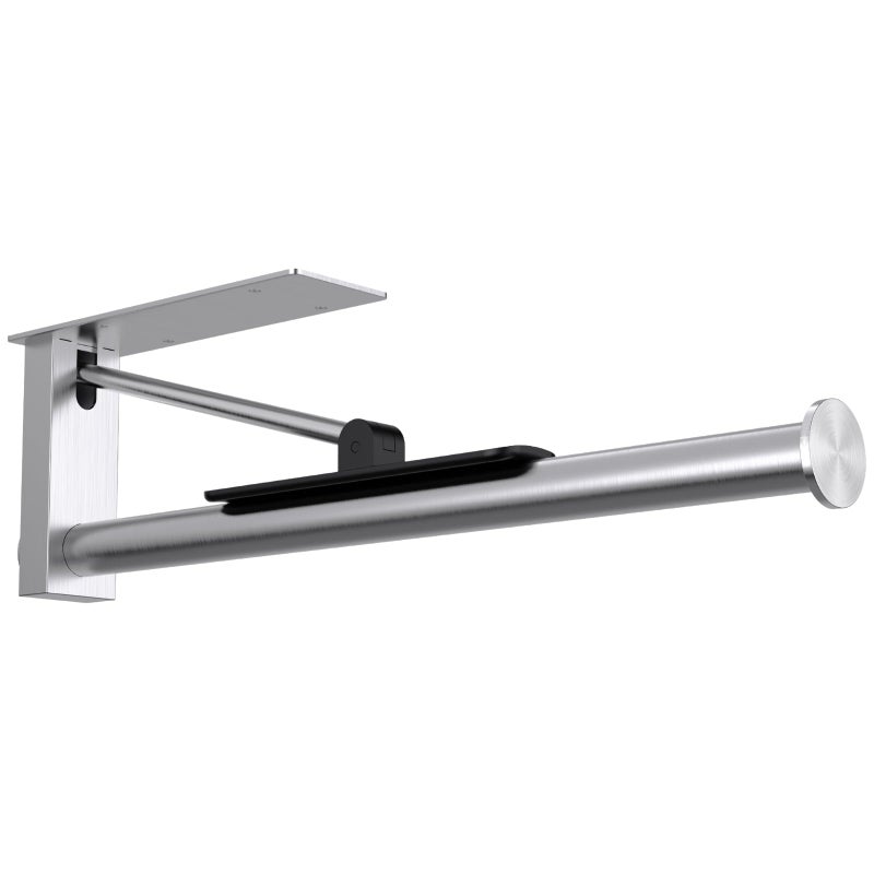 Ofiray-home Upgraded Kitchen Paper Towel Holder - One-Hand Tear Under Cabinet Stick-on Towel Rack for Hanging Paper - First Apartment Essentials Wall Mount Self Adhesive Stainless Steel Rack Fits - Image 1