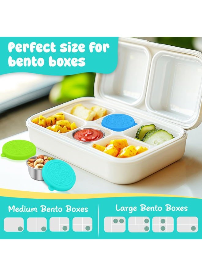 LIEMAND 6x1.6 oz Salad Dressing Container to Go, Leakproof Reusable Stainless Steel Small Container with Lid,Sauce Containers for Lunch box,Picnics,Travel,Office and Meal Prep - Image 5