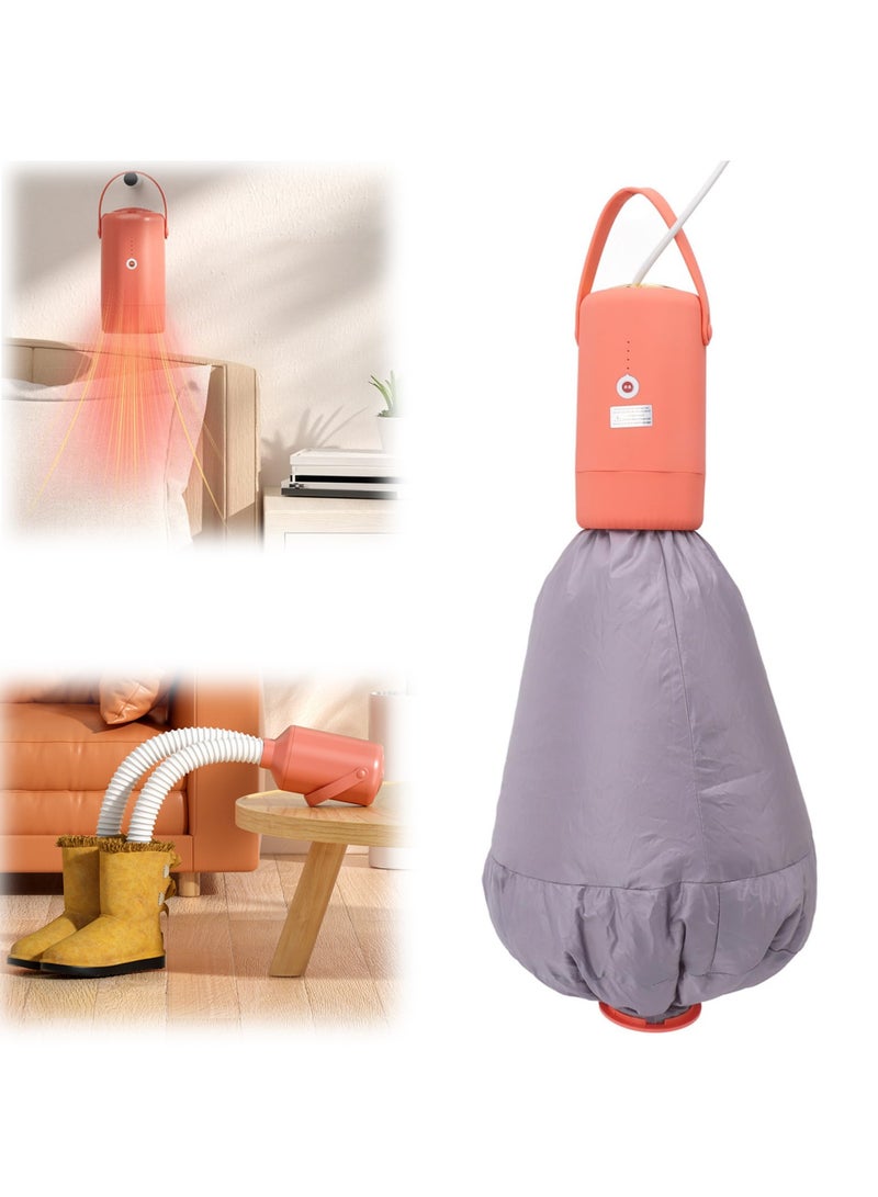 Compact Portable Clothes Dryer for Apartments, Mini Travel Dryer for Socks, Tank Tops, Panties, and Underwear (Orange) - Ideal for Small Spaces and On-the-Go Use.  - Image 1