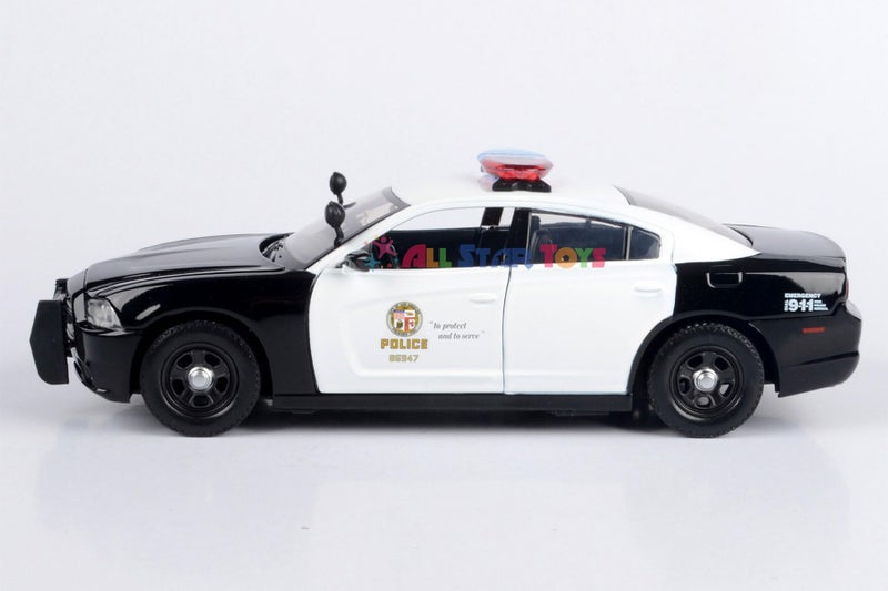 MOTORMAX موديل موتورماكس 2011 دودج تشارجر شرطة مطاردة LAPD إدارة شرطة لوس أنجلوس 1/24 نموذج مصبوب 76947 من ألعاب أستار - Image 4