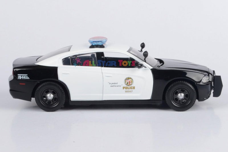 MOTORMAX موديل موتورماكس 2011 دودج تشارجر شرطة مطاردة LAPD إدارة شرطة لوس أنجلوس 1/24 نموذج مصبوب 76947 من ألعاب أستار - Image 5