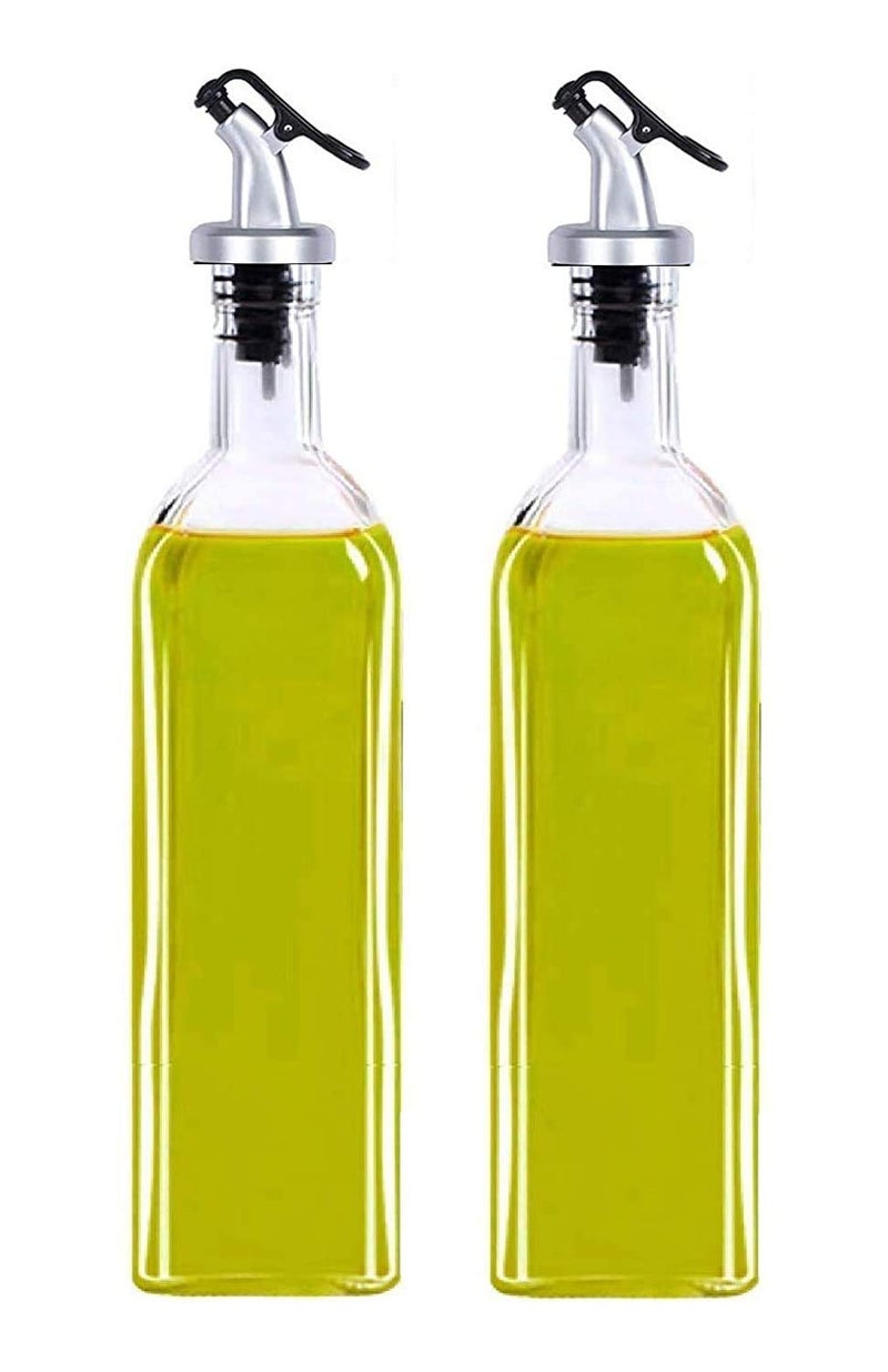 ZEYFLEEB Pack of 2 1000ML Oil Dispenser Bottle For Kitchen Cooking oil oil vinegar cooking wine sauce Transparent - Image 2