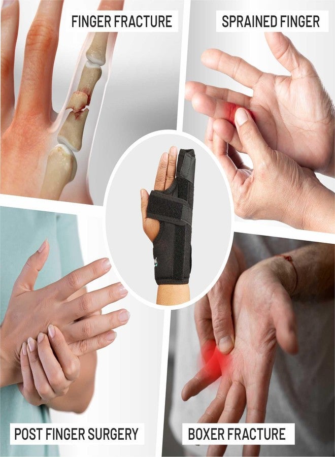 Dyna Boxer Splint with Dual-Side Rigid Support | For Finger Fracture | Enhanced Stabilisation | Pinky and Ring Finger Fracture | Universal Size | Left/Right Hand Use - Image 2