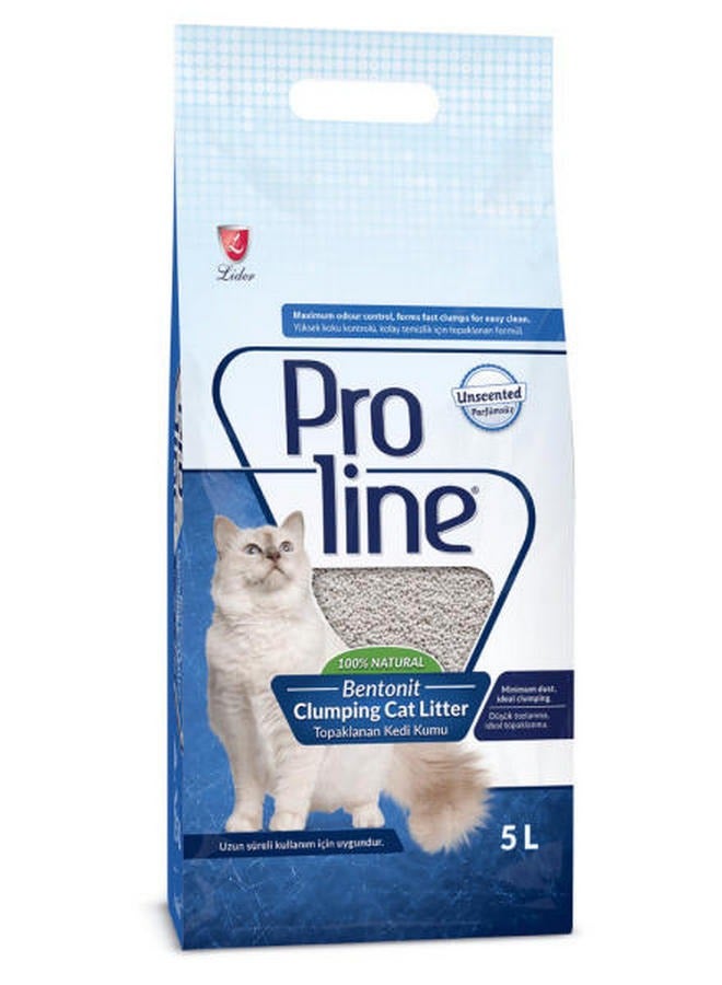 بنتونيت متكتل فضلات القطط عديم الرائحة 5 لتر