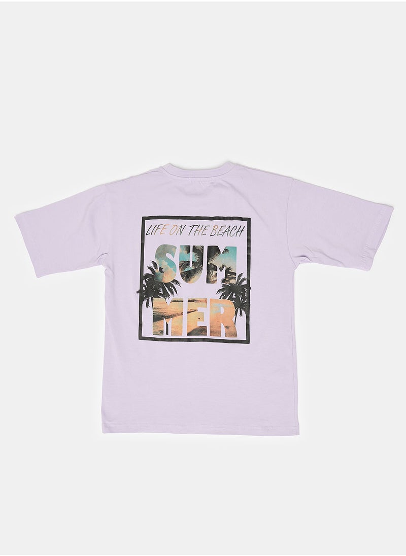 giggles - T-SHIRT Lavender Junior Boys - Image 1