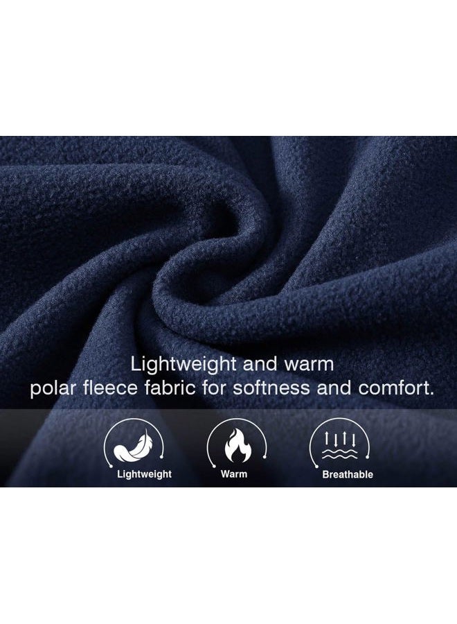 Rdruko Men's Softshell Jacket Fleece Windproof Lightweight Outdoor Jackets Full Zip Hiking Work Outwear, Full Navy, S - Image 4