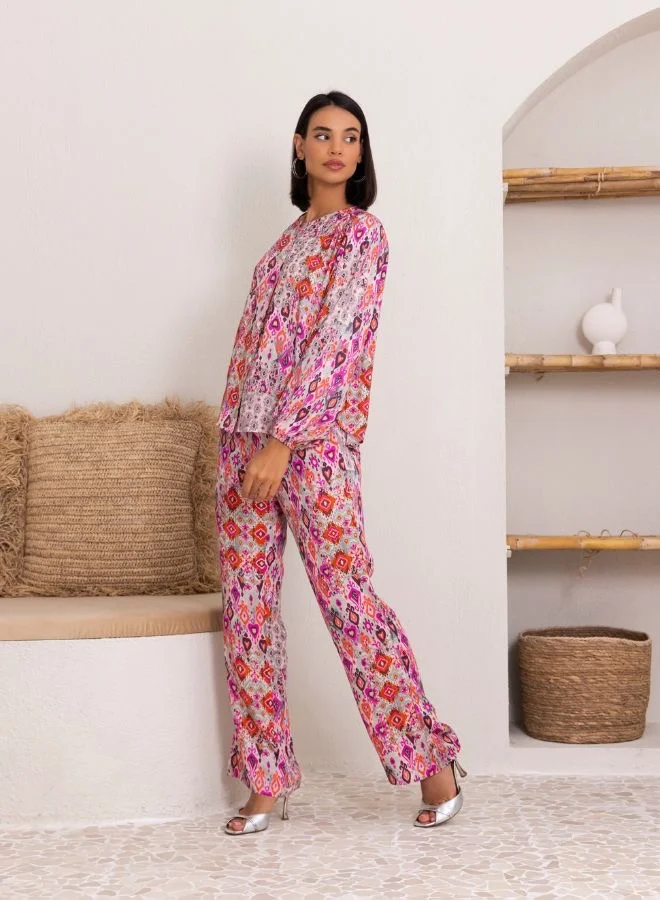 That’s My Gal Embroidered Printed Co-Ord Trouser