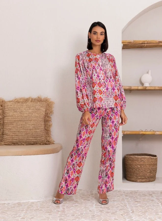 That’s My Gal Embroidered Printed Co-Ord Trouser