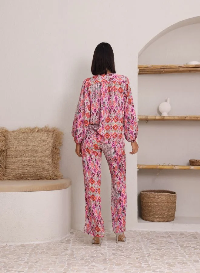 That’s My Gal Embroidered Printed Co-Ord Trouser