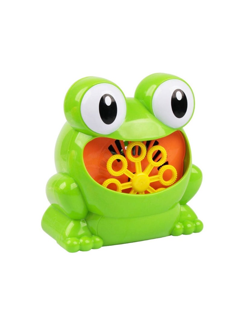 كول بيبي ماكينة نفخ الفقاعات الكهربائية الأوتوماتيكية بالكامل للأطفال ألعاب الأطفال الخارجية ، ألعاب الحفلات ، تصميم الضفدع - Image 1