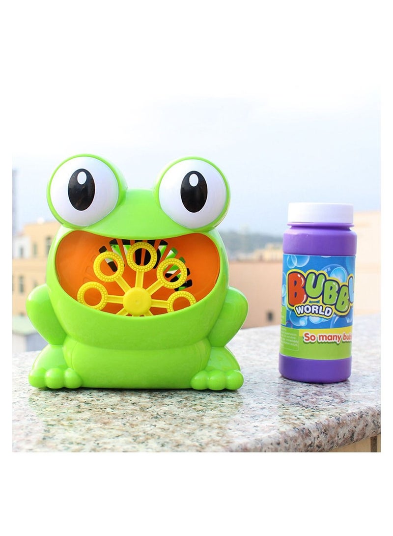 كول بيبي ماكينة نفخ الفقاعات الكهربائية الأوتوماتيكية بالكامل للأطفال ألعاب الأطفال الخارجية ، ألعاب الحفلات ، تصميم الضفدع - Image 5