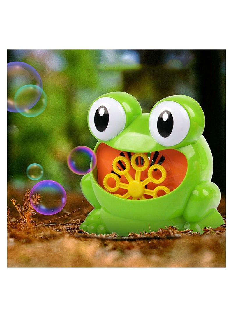 كول بيبي ماكينة نفخ الفقاعات الكهربائية الأوتوماتيكية بالكامل للأطفال ألعاب الأطفال الخارجية ، ألعاب الحفلات ، تصميم الضفدع - Image 3