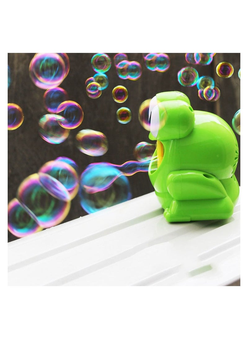 كول بيبي ماكينة نفخ الفقاعات الكهربائية الأوتوماتيكية بالكامل للأطفال ألعاب الأطفال الخارجية ، ألعاب الحفلات ، تصميم الضفدع - Image 4