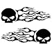 ASTUTE GRACE AG Skull Flame Sticker Set 2Pack Vinyl Decals for Car Motorcycle Tank Vinyl Racing Sports Flame Decal s for Motorcycles Dirt Bike Decals Calcomanas para Carros 85 in Black - Image 2