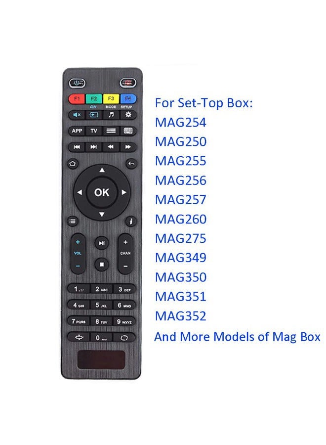 Amiroko Replacement Remote Control for MAG254 MAG250 255/256 / 257/260 / 275/349 / 350/351 / 352 OTT Tv Box IPTV Set-Top Box, Black - Image 3