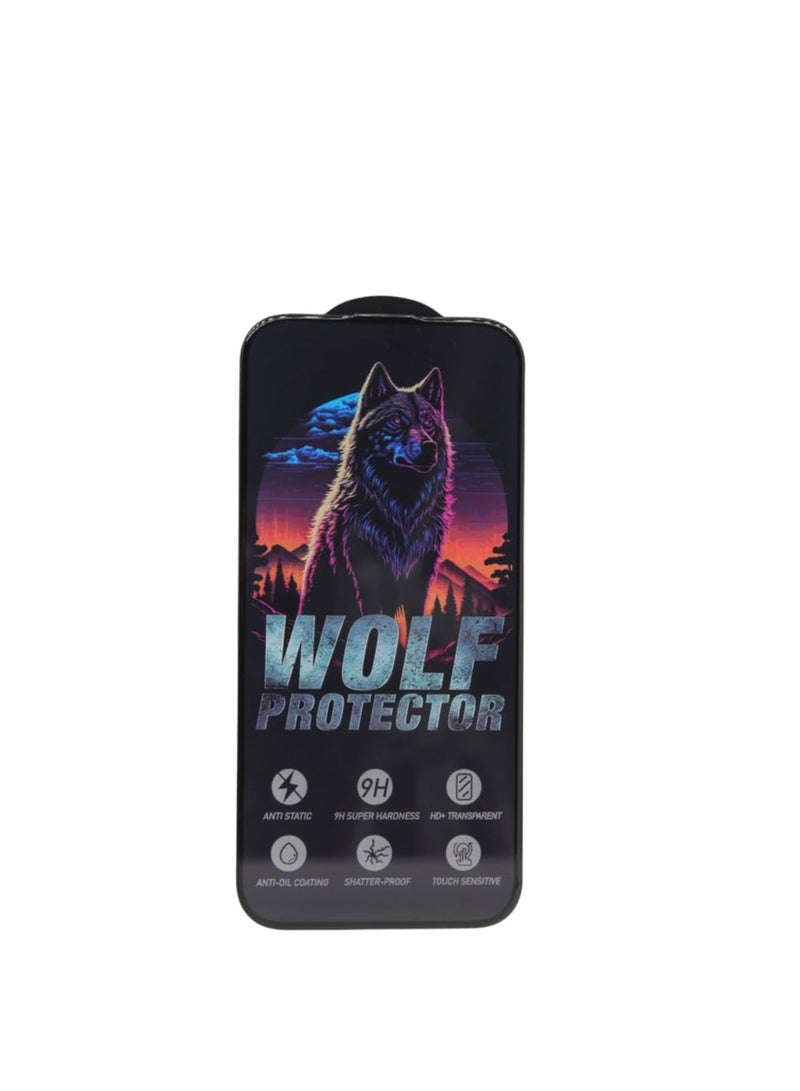 Wolf Protector Design Tempered Glass Screen Protector for Apple iPhone 17 AIR - Clear & Black - Image 1