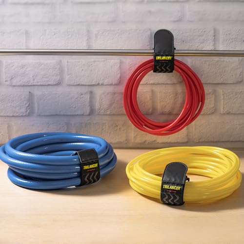 Trilancer Elastic Cinch Straps with Anti-Slip Strips, 12 "x 2"(8 Pack) Heavy Duty Multipurpose Hook and Loop Straps for Extension Cords, Cables, Ropes, Hoses, Bike, Pant Garters - Image 4