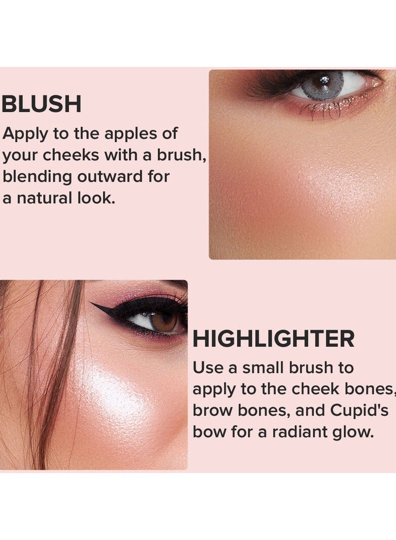 Character Character The Face Diary Blush Palette With Multi-Color Highlighter -Tfd001  - Image 3
