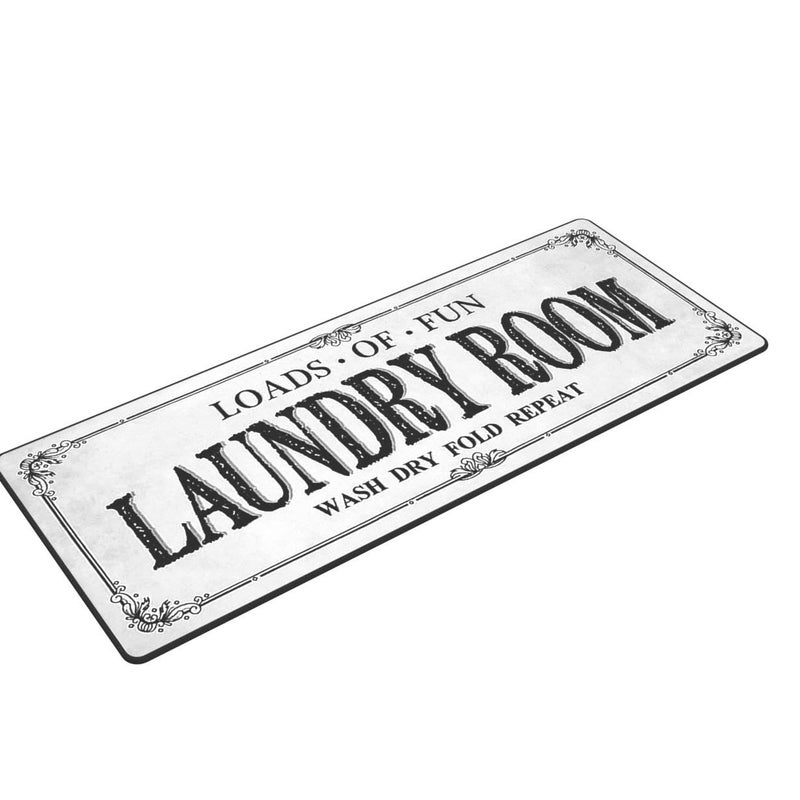 Romamigo Gray Runner Brug Farmhouse Floor Floor Mat Non Slip Sliproom Decor - Image 4