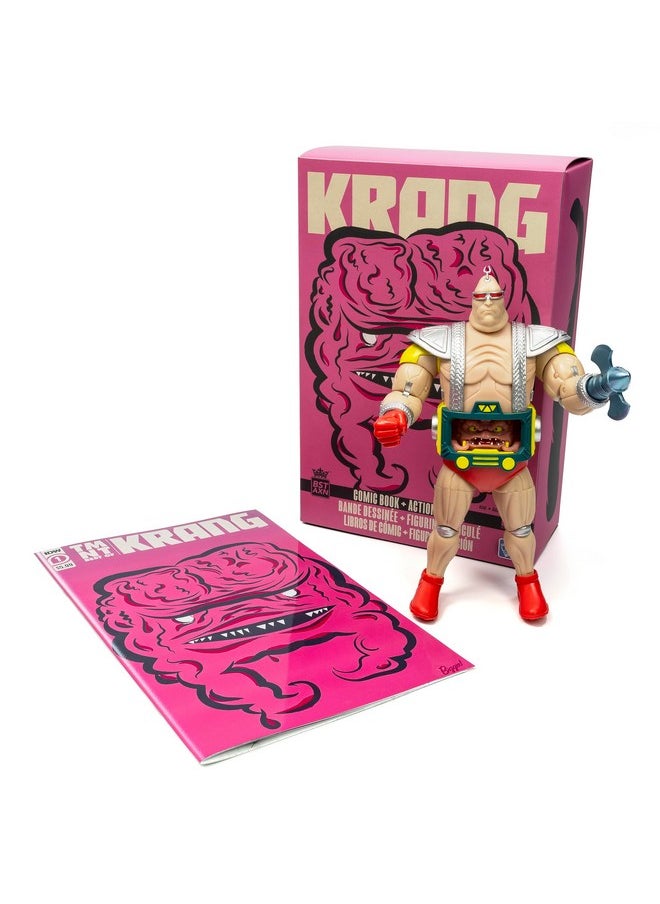 The Loyal Subjects - Teenage Mutant Ninja Turtles Krang With Throwback Robot Bst Axn 8-Inch Xl Action Figure & 100-Page #1 Best Of Krang Idw Comic Book - Image 1