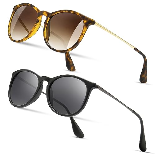 SUNGAIT Premium Vintage Round Sunglasses for Women Men Classic Retro Trendy Style - Image 1