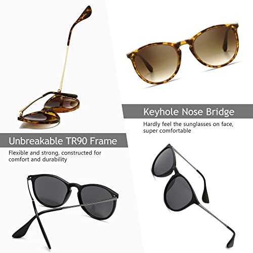 SUNGAIT Premium Vintage Round Sunglasses for Women Men Classic Retro Trendy Style - Image 4