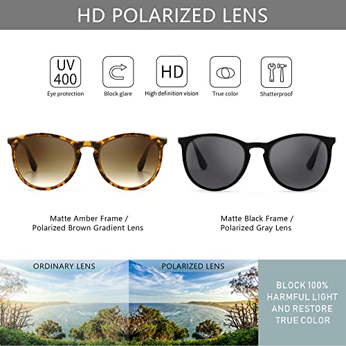 SUNGAIT Premium Vintage Round Sunglasses for Women Men Classic Retro Trendy Style - Image 2