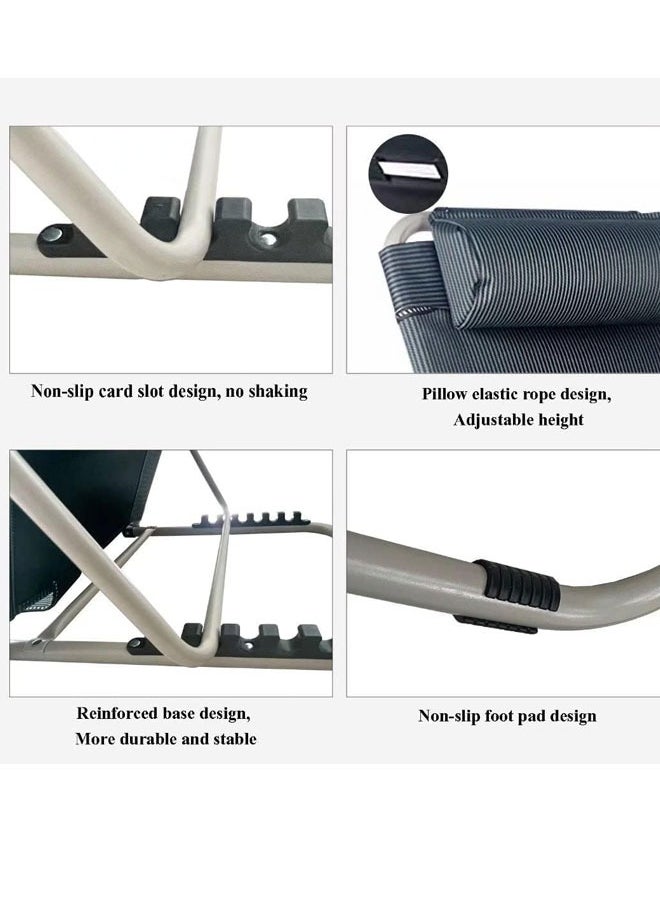 HQ-GAMING - Lifting Bed Backrest Portable Folding Adjustable Sit up Back Rest Multifunction FLoor Chair for Bed Change Angle of Backrest for Elderly Patients Back Neck Lumbar Support - Image 1