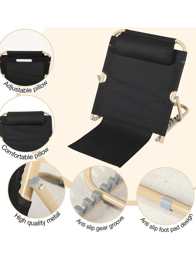HQ-GAMING - Lifting Bed Backrest Portable Folding Adjustable Sit up Back Rest Multifunction FLoor Chair for Bed Change Angle of Backrest for Elderly Patients Back Neck Lumbar Support - Image 1