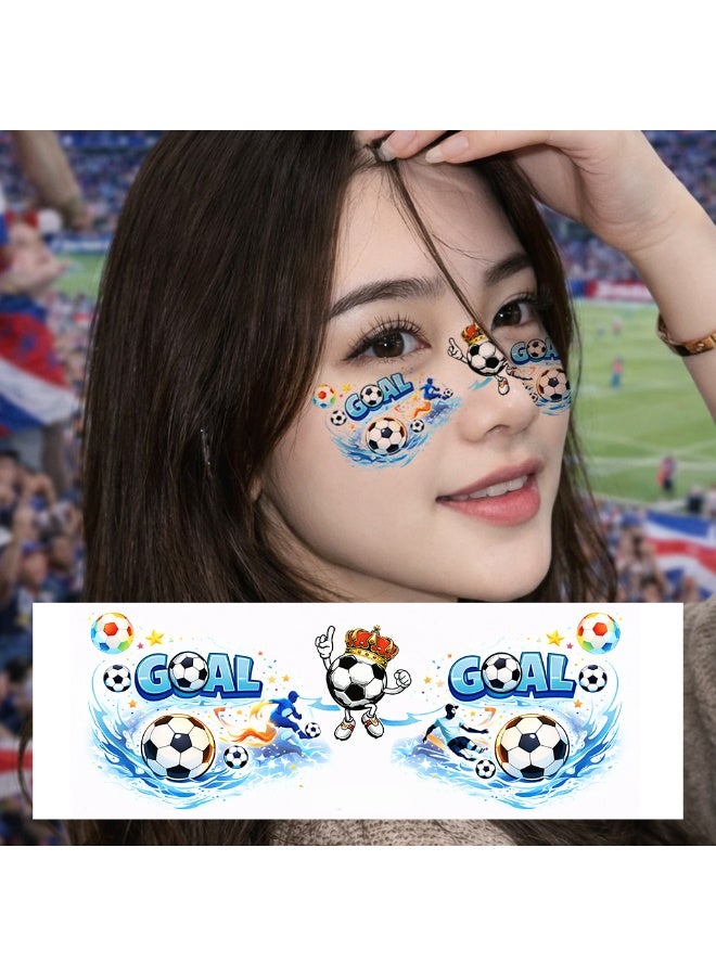2 مجموعات من الوشم المؤقت لكأس العالم لكرة القدم ، 2 مجموعات من ملصقات الوجه لمحبي الرياضة ، وشم موضوع كرة القدم المقاومة للماء لحفلات يوم المباراة