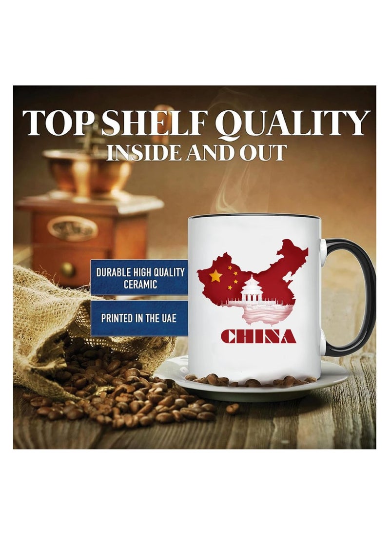 Generic - China Coffee Mug–11 Oz Festive Two-Tone Ceramic Mug With Handle-Holiday-Themed Mug For Morning,Office Parties And Celebrations-Perfect Coffee Cup For Everyday Use - Image 1