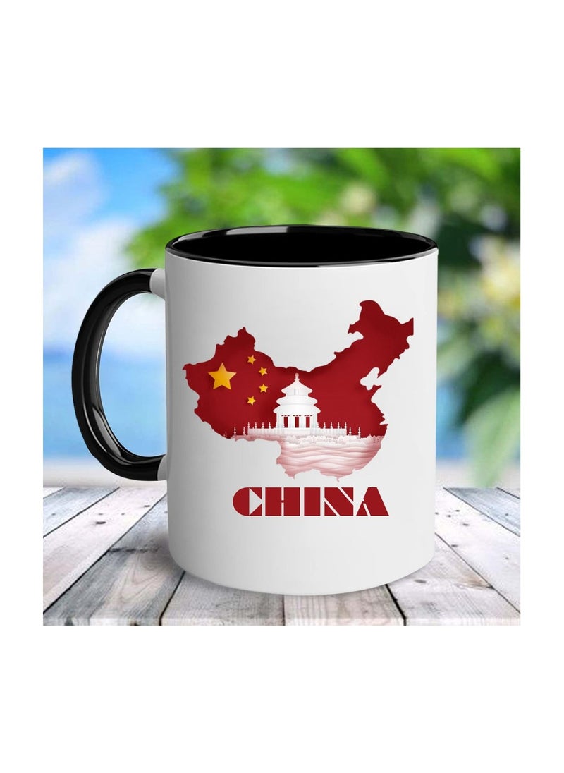 Generic - China Coffee Mug–11 Oz Festive Two-Tone Ceramic Mug With Handle-Holiday-Themed Mug For Morning,Office Parties And Celebrations-Perfect Coffee Cup For Everyday Use - Image 1