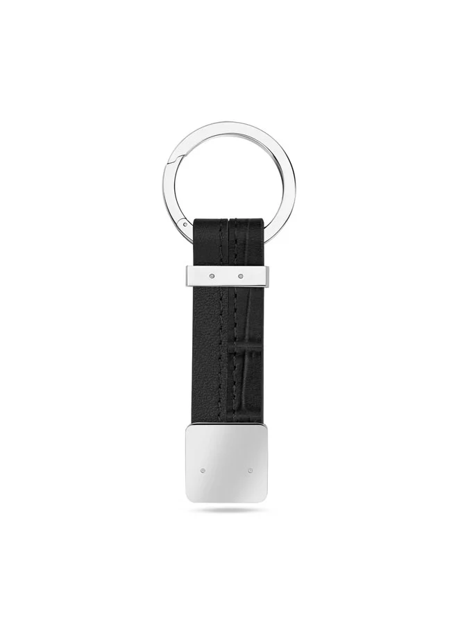 غاي لاروش ميدالية مفاتيح أليكس جلد بشعار أسود