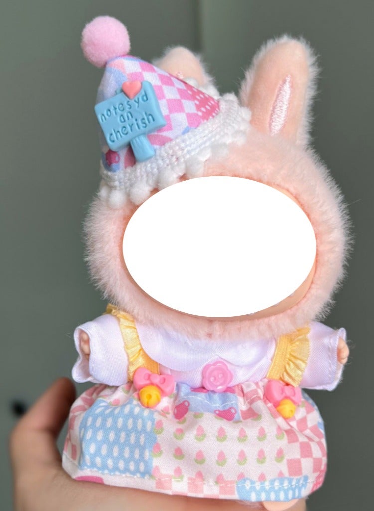 Labubu Clothes - Labubu cute clothes, a girl in a candy shop look, for 17cm Doll Clothes, Labubu Doll Accessories, perfect for pink or other light colors labubu 