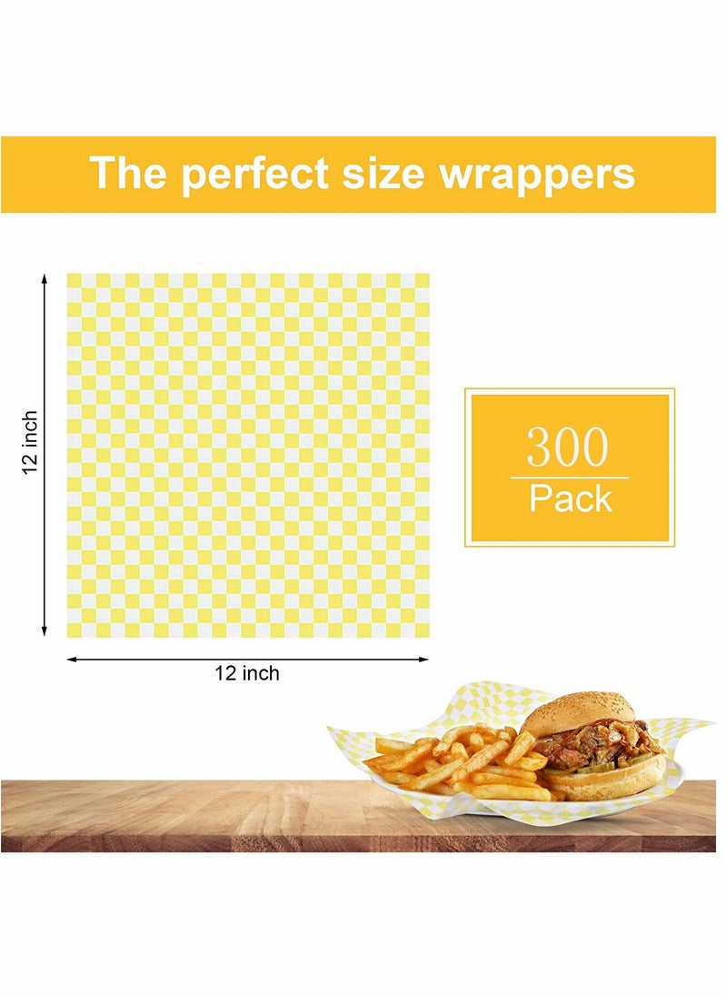 SYOSI Sandwich Wrapper 6 Colors 300 Sheets 30 30cm 12 12 inch Paper Sandwich Paper Liners Food Basket Liners Wax Paper Deli Wrap Wax Paper Sheets for Wrapping Bread and Sandwiches  - Image 2