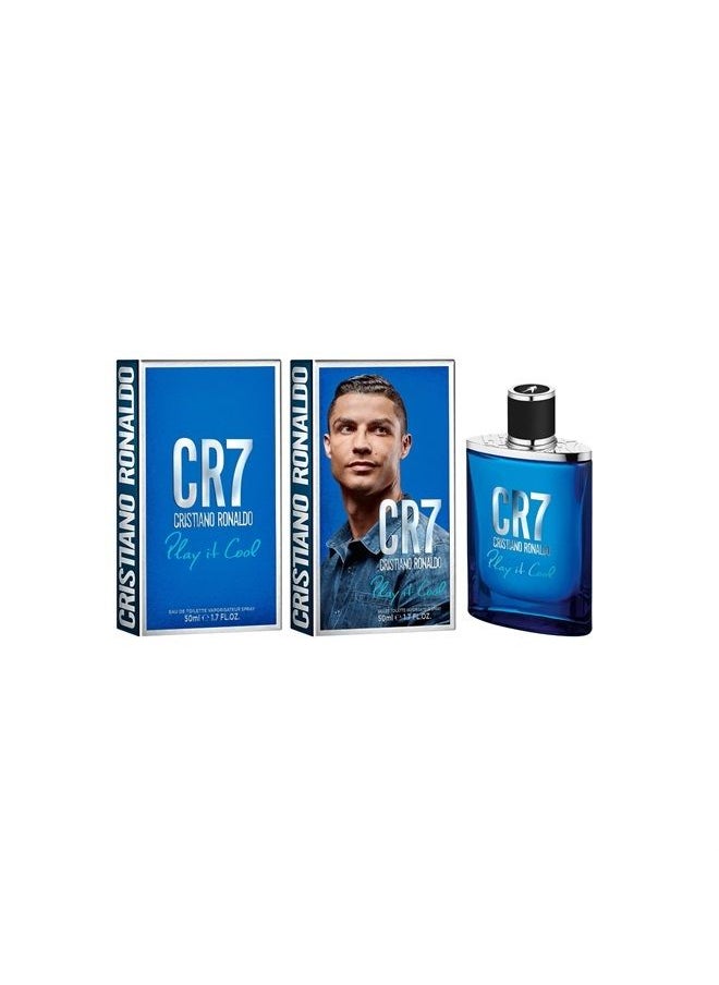 Cristiano Ronaldo CR7 Play It Cool - Men's Eau de Toilette Spray - Fresh Spicy & Aromatic Fragrance With Notes of Bergamot, Cardamom & Amber - 1.7oz  - Image 1