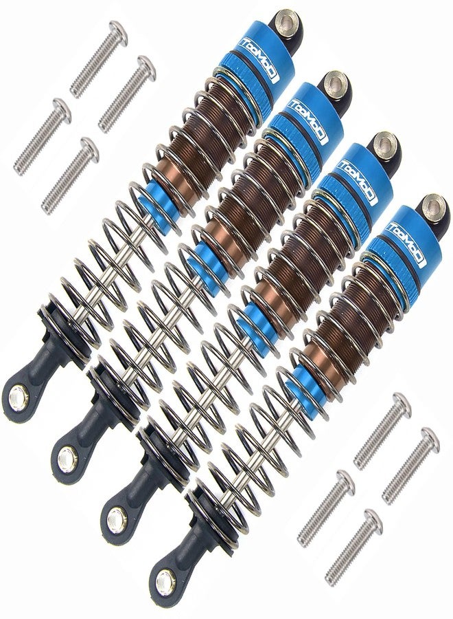 TOOMOD 1/10 80mm RC Oil filled Shock Absorbers kit for Tamiya TRX4 Axial SCX10 D90 Crawler Car Monster Car Upgrades Replace Parts (Blue) - Image 1