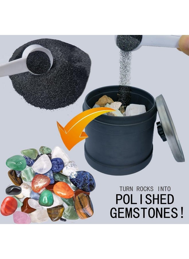SACKORANGE 8 Lbs Large Weight Rock Tumbler Grit Kit And Ceramic Tumbling Filler Media Coarse/Medium Grit/Pre Polished/Final Polish, Works With Any Rock Tumbler, Rock Polisher, Stone Polisher  - Image 5