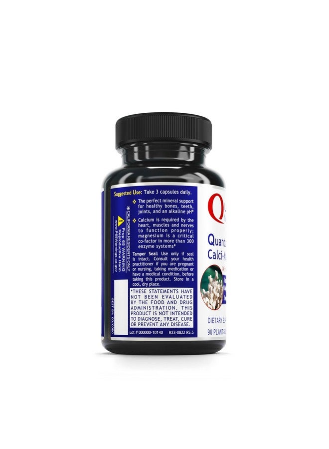 Quantum Nutrition Labs Calci-Mag Caps - Calcium Magnesium Supplement, Calcium Supplement, Pure Magnesium & Mushroom Complex with Reishi & Lions Mane - 300 Vegetarian Capsules - Image 3