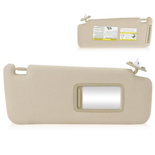 AEagle Right Passenger Side Sun Visor for 2010-2023 Toyota 4Runner Beige Sunvisor Replace 74310-35B00-E1, Stretchable Design - Image 1