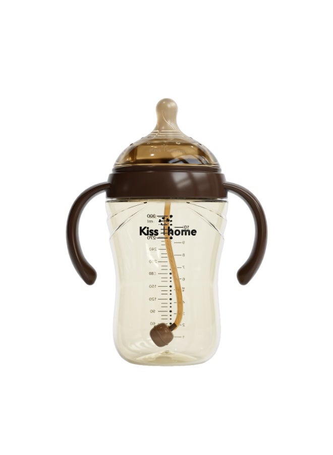 Kiss home PPSU Spill-Proof Baby Weaning Straw Bottle with Handles, 300ml, 7 Months+ - Image 5