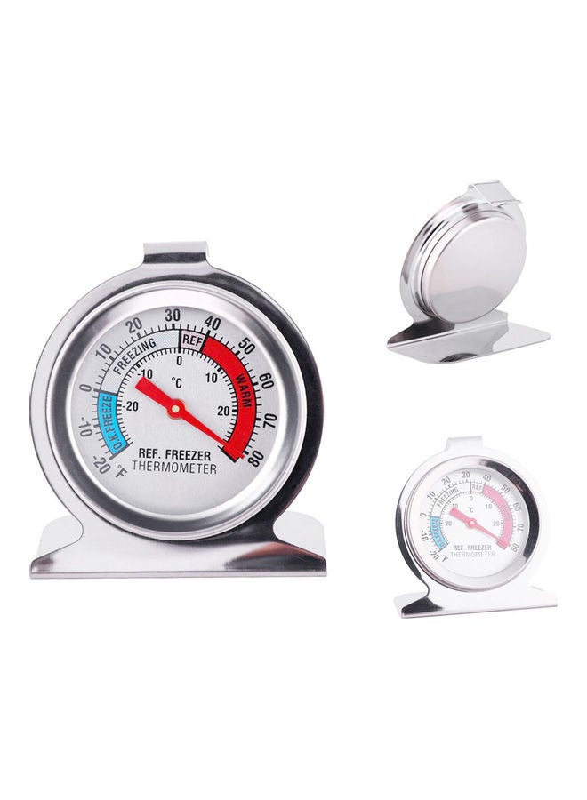 اليشمك طقم ميزان حرارة للثلاجة من الإستانلس ستيل مكون من قطعتين متعدد الألوان 7.50*6.30*7.00سم - Image 3