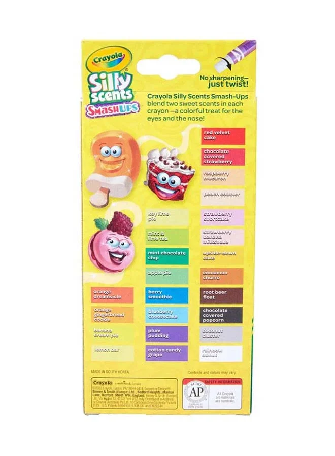 Crayola 24 Ct Silly Scents Mini Twistables Scented Smashups Crayons