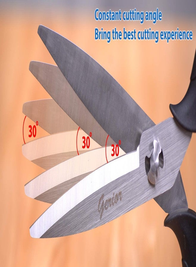 Gerior Food Scissors - Stainless Steel Kitchen Shears for Food, Chicken, Meat, Vegetables & Herbs (Black) - Image 5