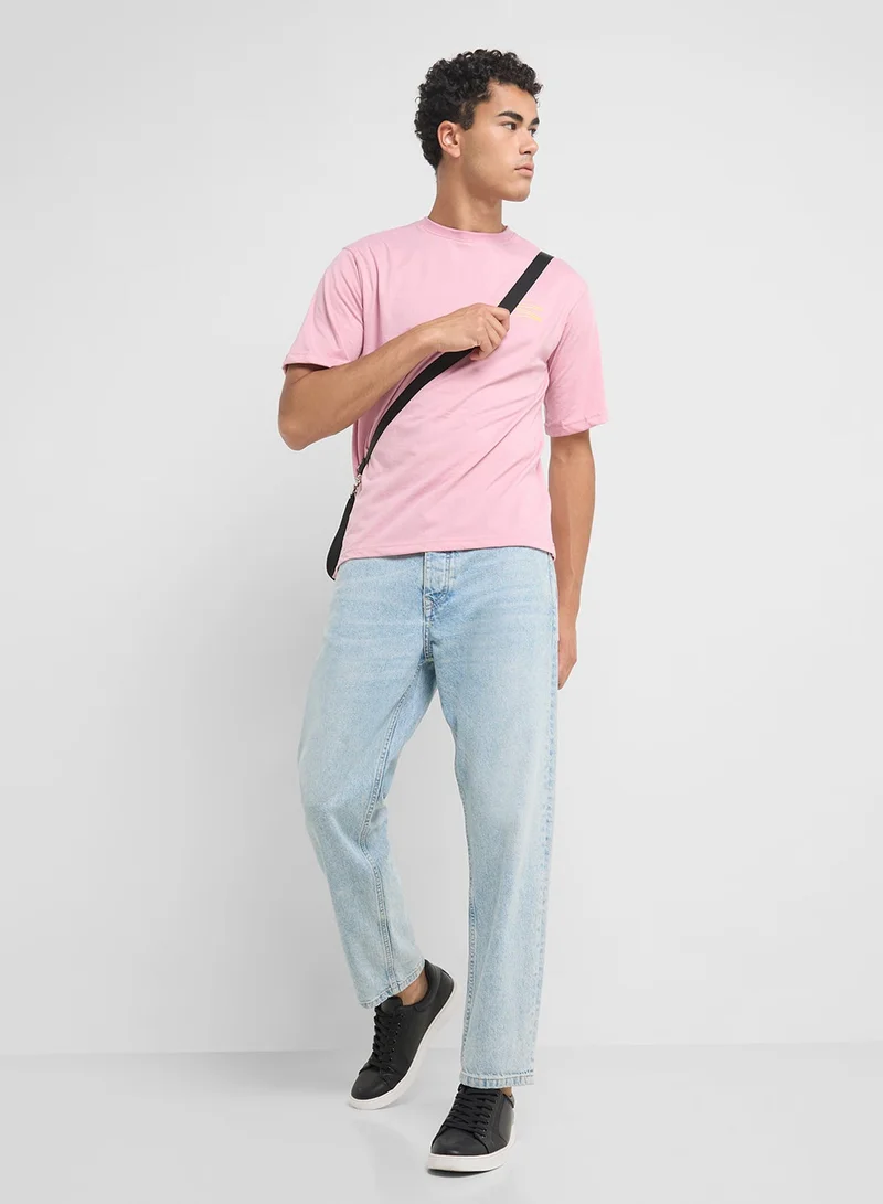 سفنتي فايف تيشيرت كبير الحجم مزين برسومات