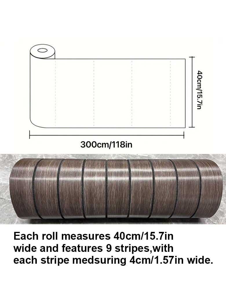 نوايوو ألواح حائط ثلاثية الأبعاد سميكة من الخشب الحبيبي - 300 سم × 40 سم، مقاومة للماء والرطوبة والصوت، ذاتية اللصق، ورق حائط لاصق لتزيين المنزل، غرفة المعيشة، غرفة النوم، خلفية التلفزيون (N1037C) - Image 2