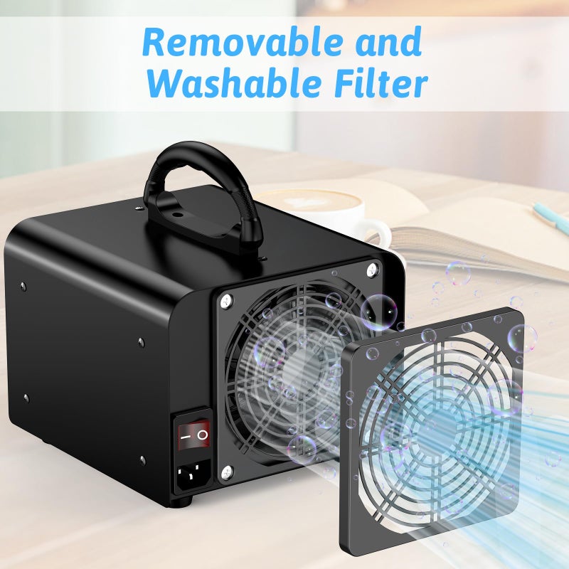 TTDMK Ozone Generator 168,000mg/h, Commercial Ozone Machine Odor Removal, High Capacity Ozone Machine, Home Ozone Generator for Car, Home, Smoke, Pet, etc (Black) - by TTDMK - Image 4